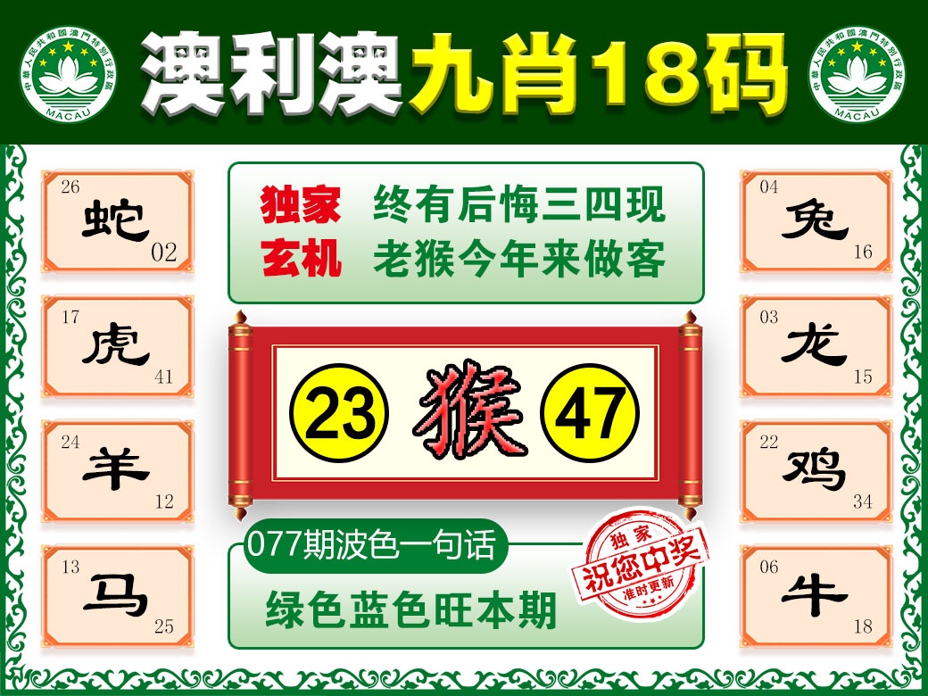 077期澳利澳九肖[图]