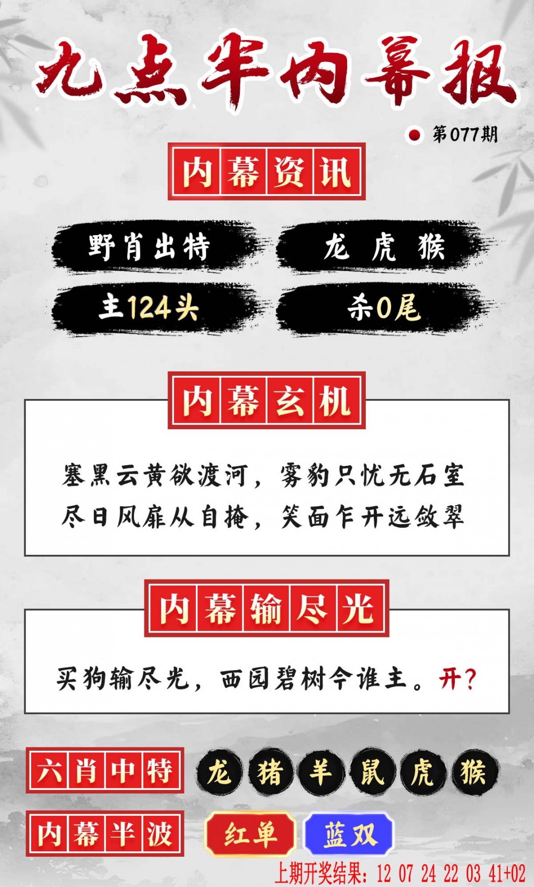 077期九点半内幕报[图]